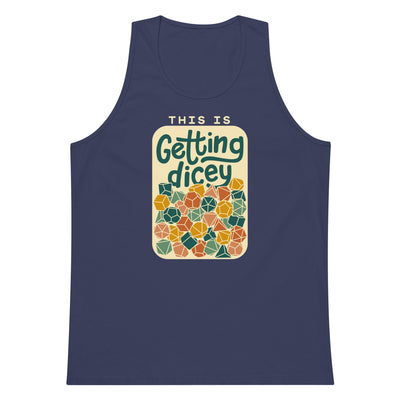 This Is Getting Dicey Tank Top - Geeky merchandise for people who play D&D - Merch to wear and cute accessories and stationery Paola's Pixels