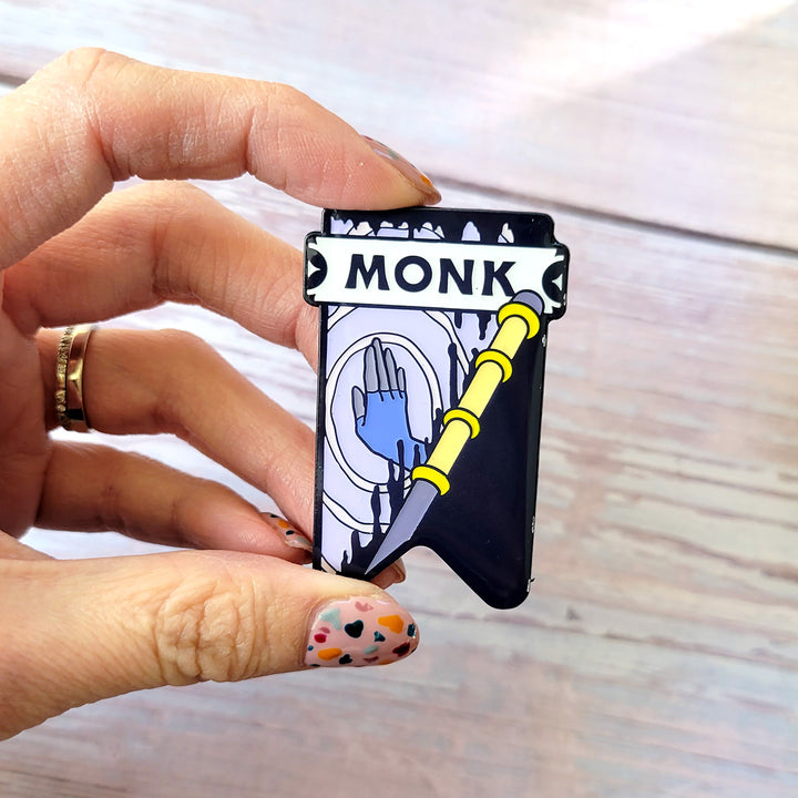 Seconds Sale! Monk Banner Enamel Pin