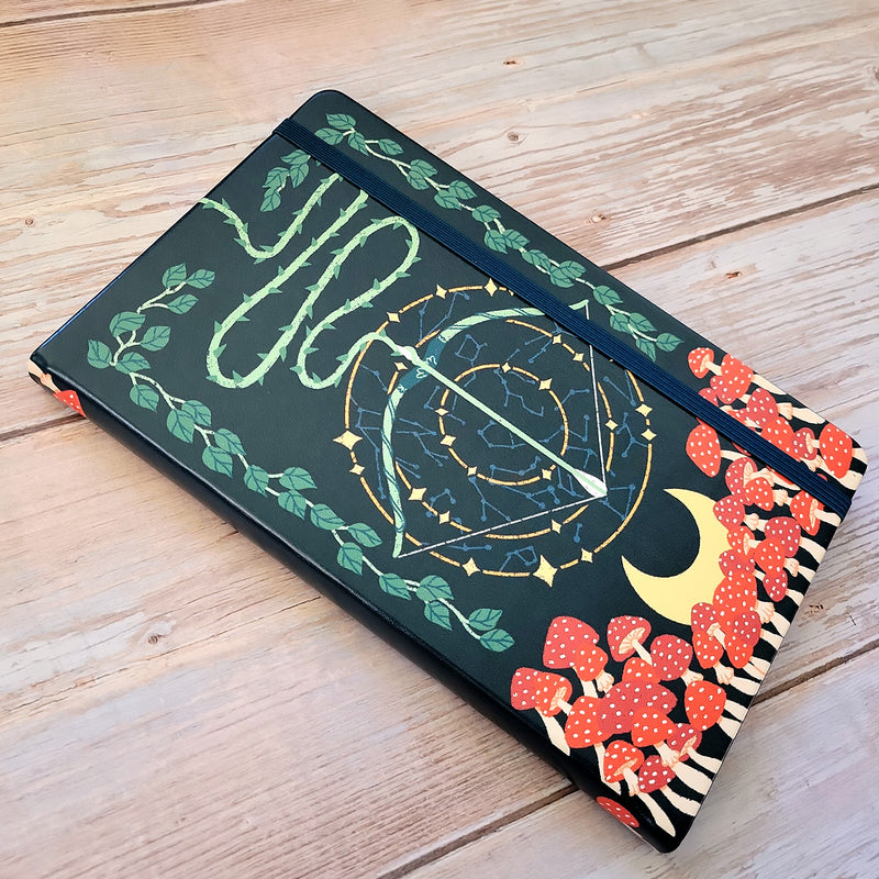 Dark Forest Dot Grid Journal - Geeky merchandise for people who play D&D - Merch to wear and cute accessories and stationery Paola&