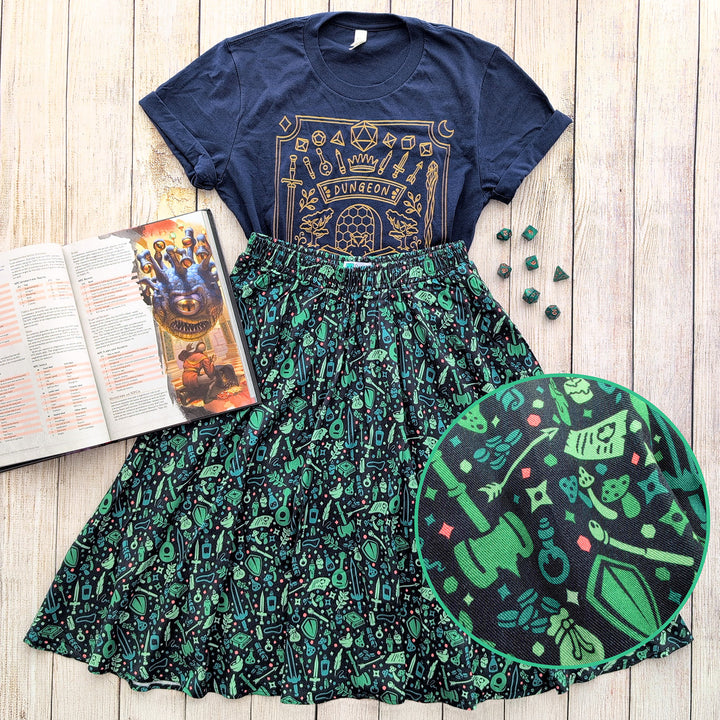Dungeon Academia Midi Skirt