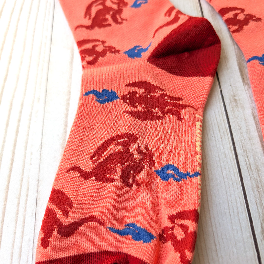 Red Dragon Socks