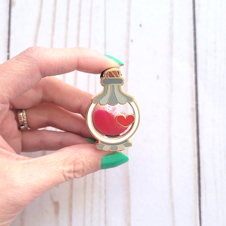 Seconds Sale! Health Potion Glitter Pin