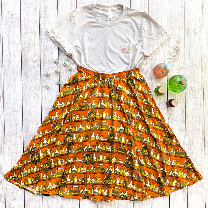 Potions Library Midi Skirt