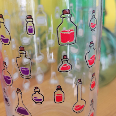 Rainbow Potions Can-shaped glass