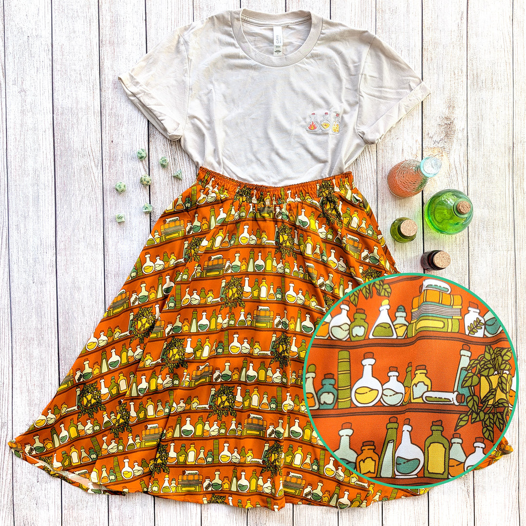 Potions Library Midi Skirt