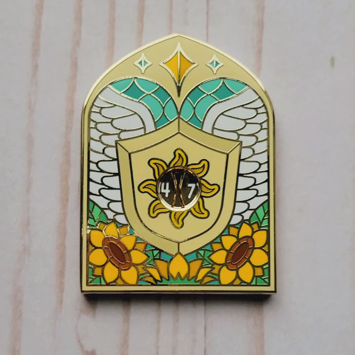 White Life Counter Enamel Pin