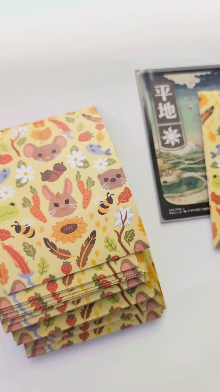 Yellow Bloomburrow Card Sleeves