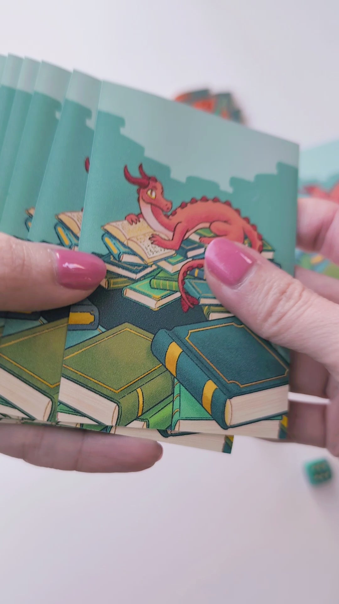 Book Hoard Dragon Card Sleeves