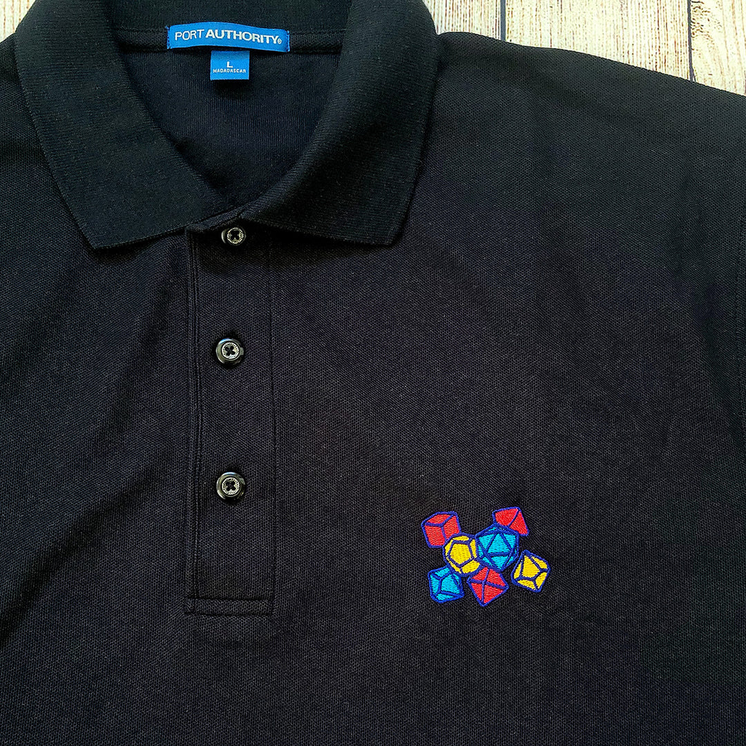 Primary Color Dice Embroidered Polo Shirt