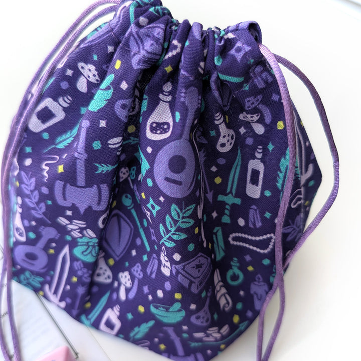 Purple Dungeon Academia Dice Bag