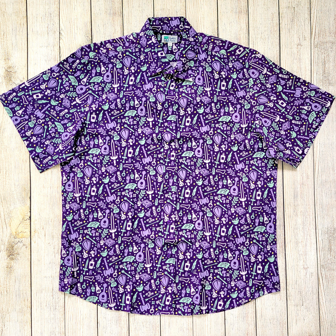 Purple Dungeon Academia Unisex Button Up