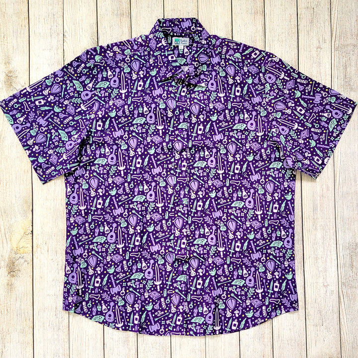 Purple Dungeon Academia Unisex Button Up