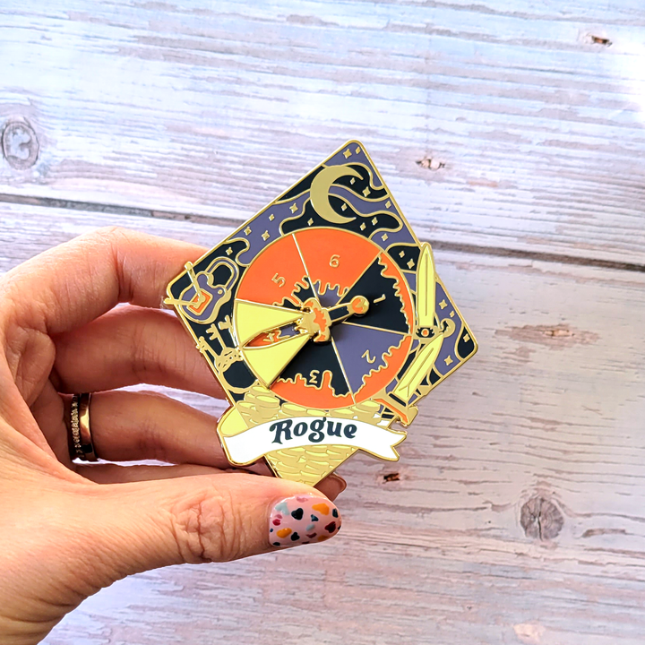 Seconds Sale! Rogue Sneak Attack Spinner Enamel Pin