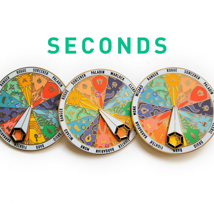 Seconds! Class Roulette Spinner Pin