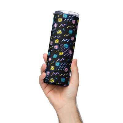 Black 90s Dice Stainless Steel Tumbler