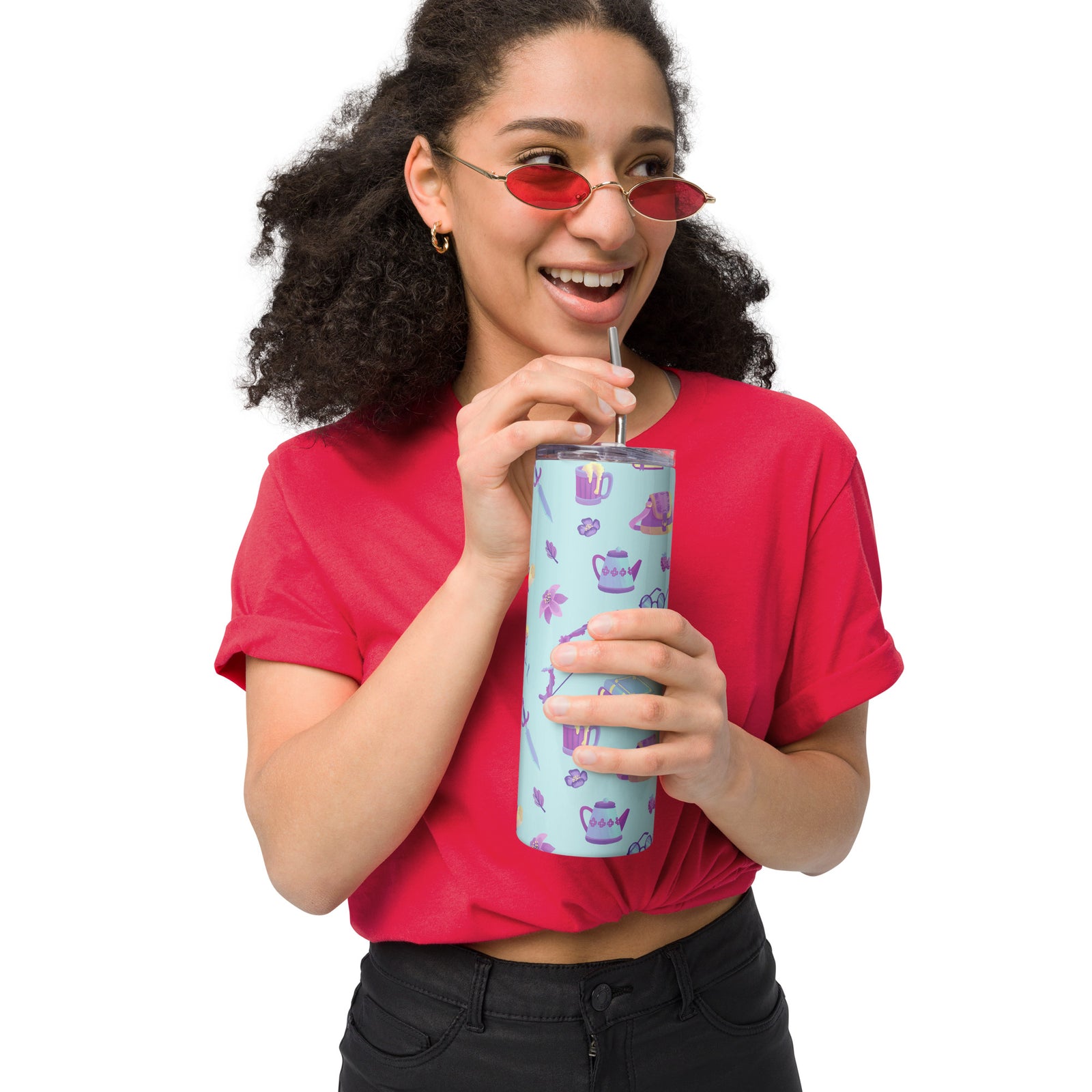 Feywild Stainless Steel Tumbler - Geeky merchandise for people who play D&D - Merch to wear and cute accessories and stationery Paola's Pixels