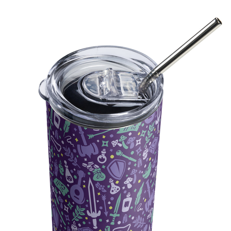 Purple Dungeon Academia Stainless Steel Tumbler