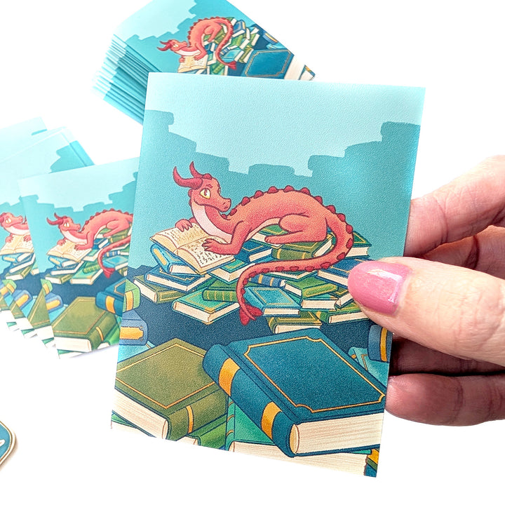 Book Hoard Dragon Card Sleeves