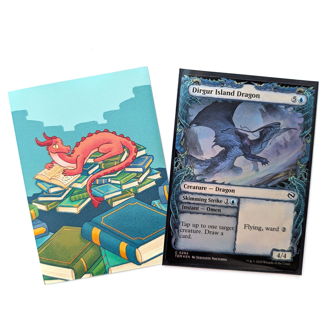 Book Hoard Dragon Card Sleeves