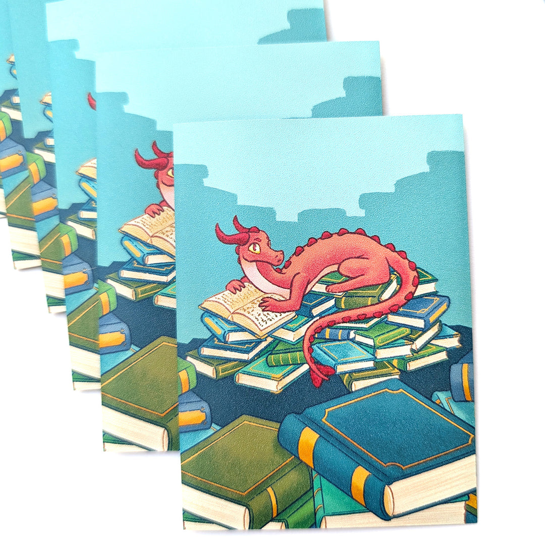 Book Hoard Dragon Card Sleeves