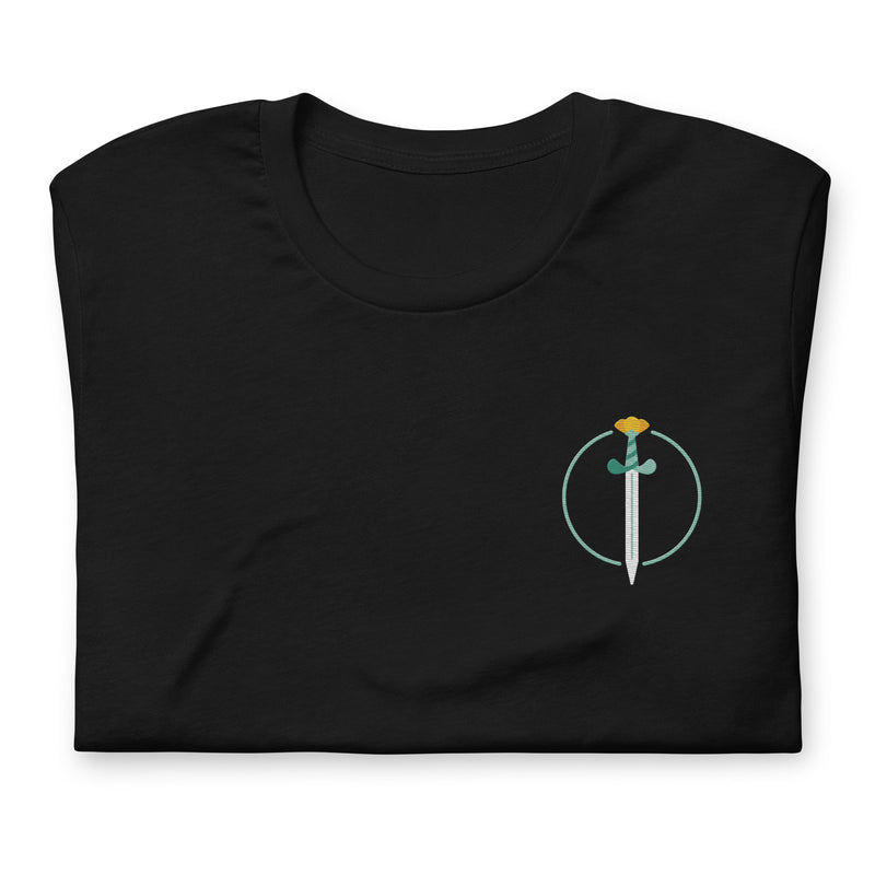 Yellow Sword Embroidered Unisex Shirt