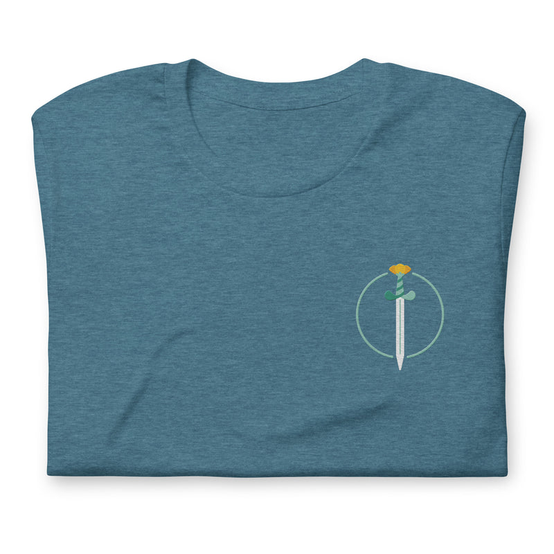 Yellow Sword Embroidered Unisex Shirt