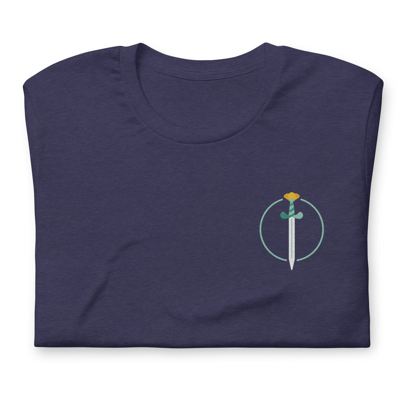 Yellow Sword Embroidered Unisex Shirt