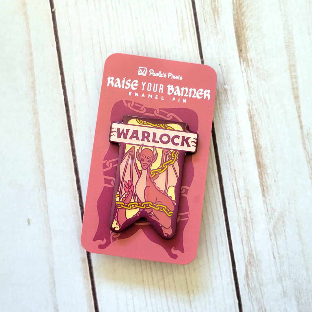 Seconds Sale! Warlock Banner Enamel Pin