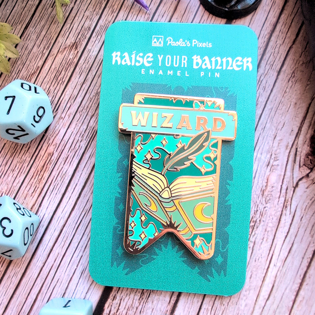 Wizard Banner Enamel Pin