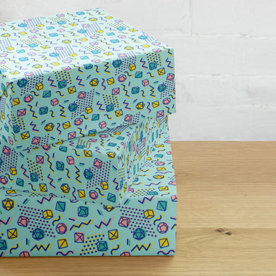 90s Dice Wrapping Paper Sheets