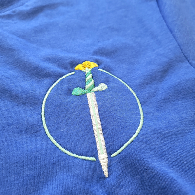 Yellow Sword Embroidered Unisex Shirt