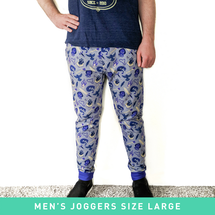 Wizard Men's Joggers - Geeky merchandise for people who play D&D - Merch to wear and cute accessories and stationery Paola's Pixels
