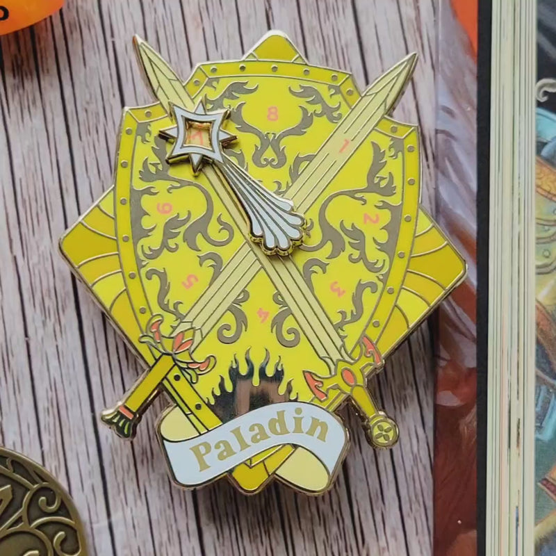 Paladin Divine Smite Spinner Enamel Pin