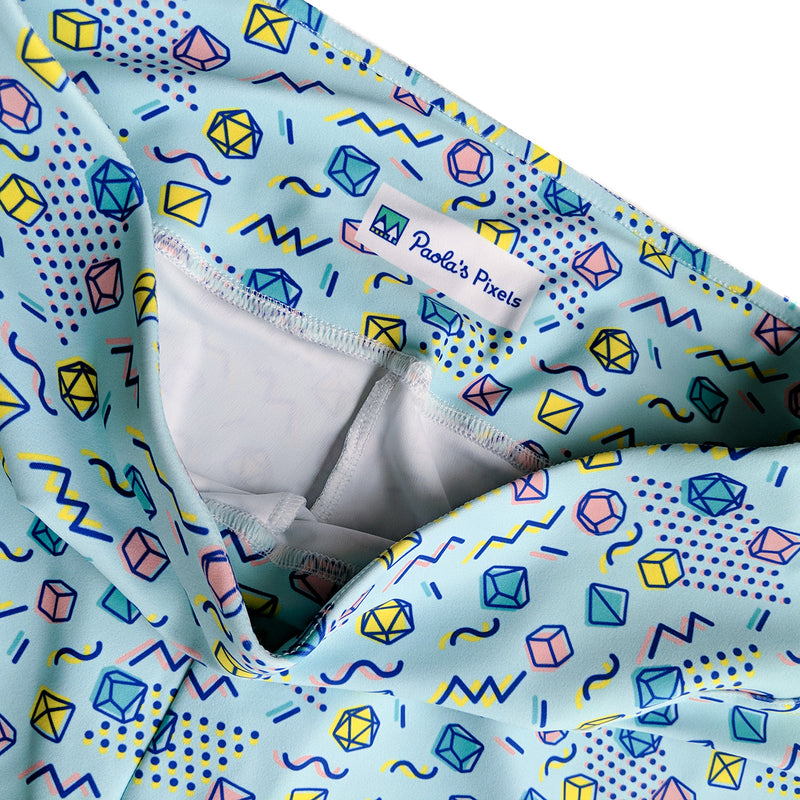 90s Dice Leggings - Geeky merchandise for people who play D&D - Merch to wear and cute accessories and stationery Paola&