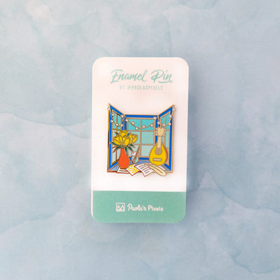 The Bard Window Pin - Geeky merchandise for people who play D&D - Merch to wear and cute accessories and stationery Paola's Pixels