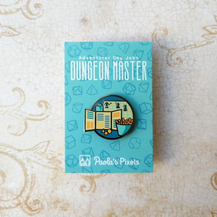 Game Master Enamel Pin - Geeky merchandise for people who play D&D - Merch to wear and cute accessories and stationery Paola's Pixels