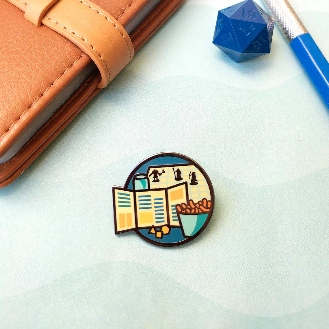 Game Master Enamel Pin - Geeky merchandise for people who play D&D - Merch to wear and cute accessories and stationery Paola's Pixels