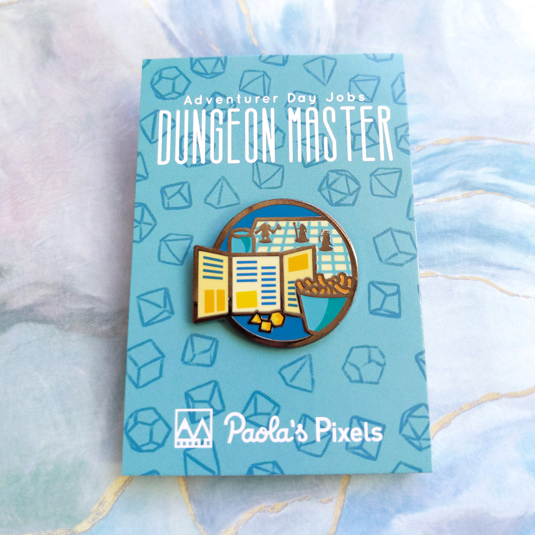 Game Master Enamel Pin - Geeky merchandise for people who play D&D - Merch to wear and cute accessories and stationery Paola's Pixels