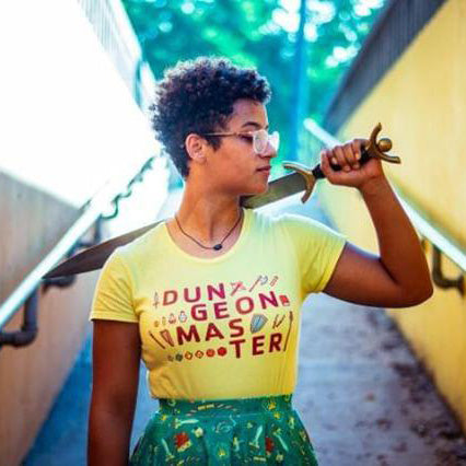 Dungeon Master Women's Shirt - Geeky merchandise for people who play D&D - Merch to wear and cute accessories and stationery Paola's Pixels