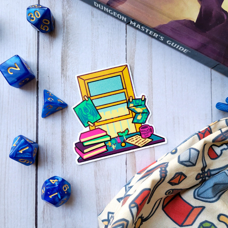 Game Master Window Sticker - Geeky merchandise for people who play D&D - Merch to wear and cute accessories and stationery Paola&