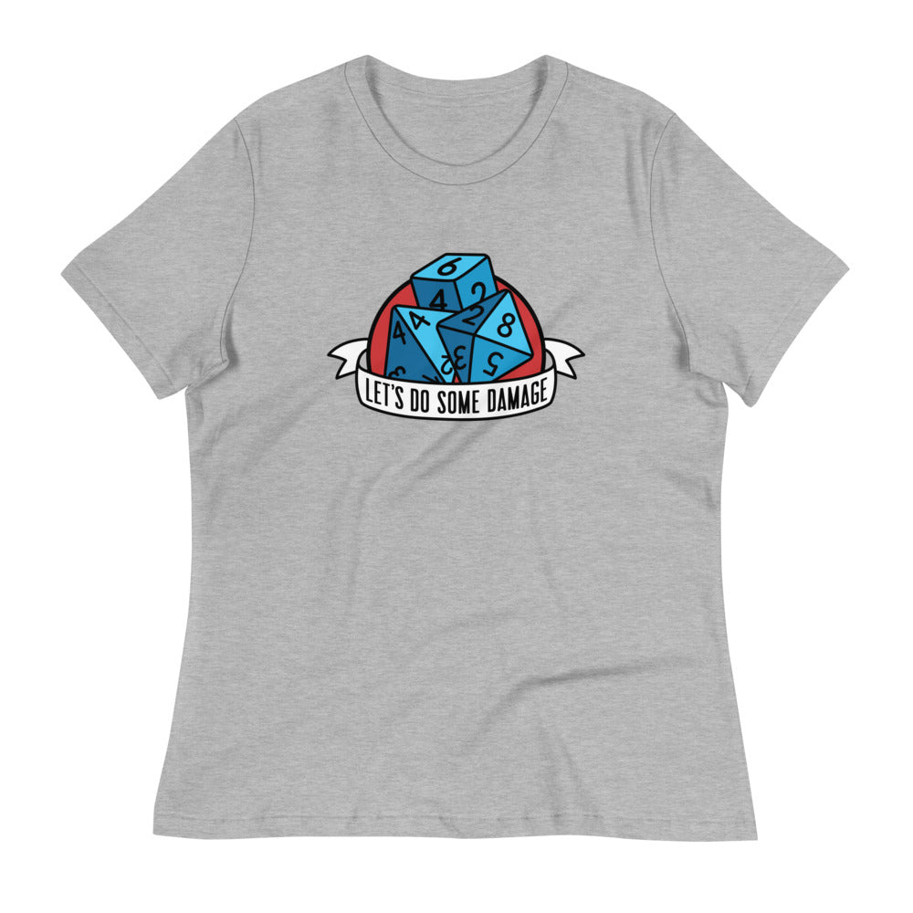 Let's Do Some Damage Women's Shirt - Geeky merchandise for people who play D&D - Merch to wear and cute accessories and stationery Paola's Pixels