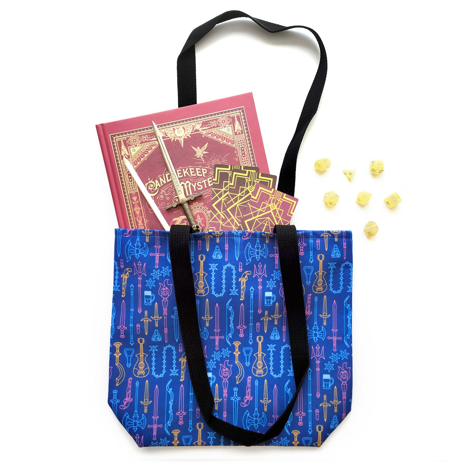 Damage Dealer Tote bag - Geeky merchandise for people who play D&D - Merch to wear and cute accessories and stationery Paola's Pixels