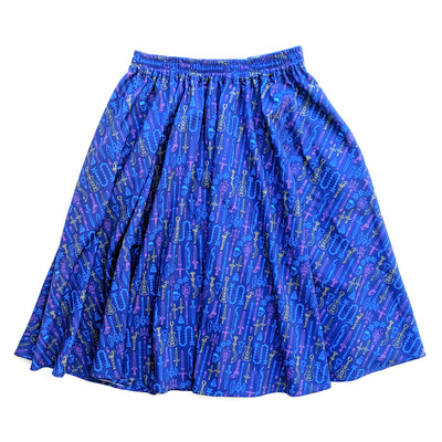 Damage Dealer Midi Skirt - Geeky merchandise for people who play D&D - Merch to wear and cute accessories and stationery Paola's Pixels