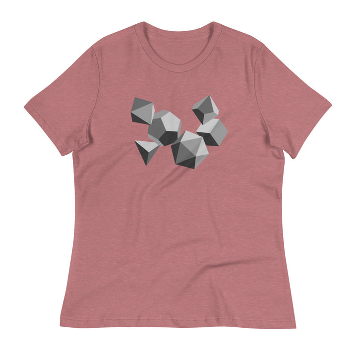 Grayscale Dice Women's Shirt - Geeky merchandise for people who play D&D - Merch to wear and cute accessories and stationery Paola's Pixels