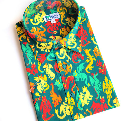 Dragons Women's Button Up - Geeky merchandise for people who play D&D - Merch to wear and cute accessories and stationery Paola's Pixels