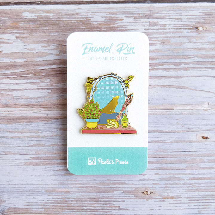 The Druid Window Pin - Geeky merchandise for people who play D&D - Merch to wear and cute accessories and stationery Paola's Pixels