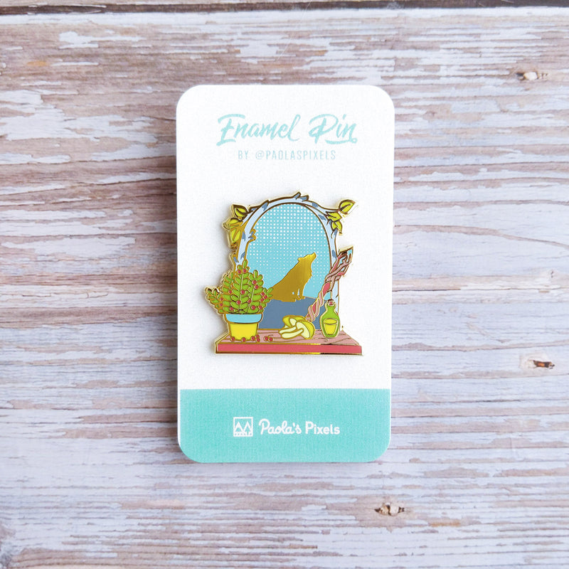 The Druid Window Pin - Geeky merchandise for people who play D&D - Merch to wear and cute accessories and stationery Paola&