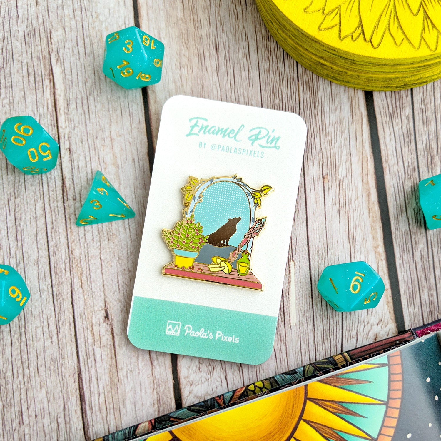 The Druid Window Pin - Geeky merchandise for people who play D&D - Merch to wear and cute accessories and stationery Paola's Pixels