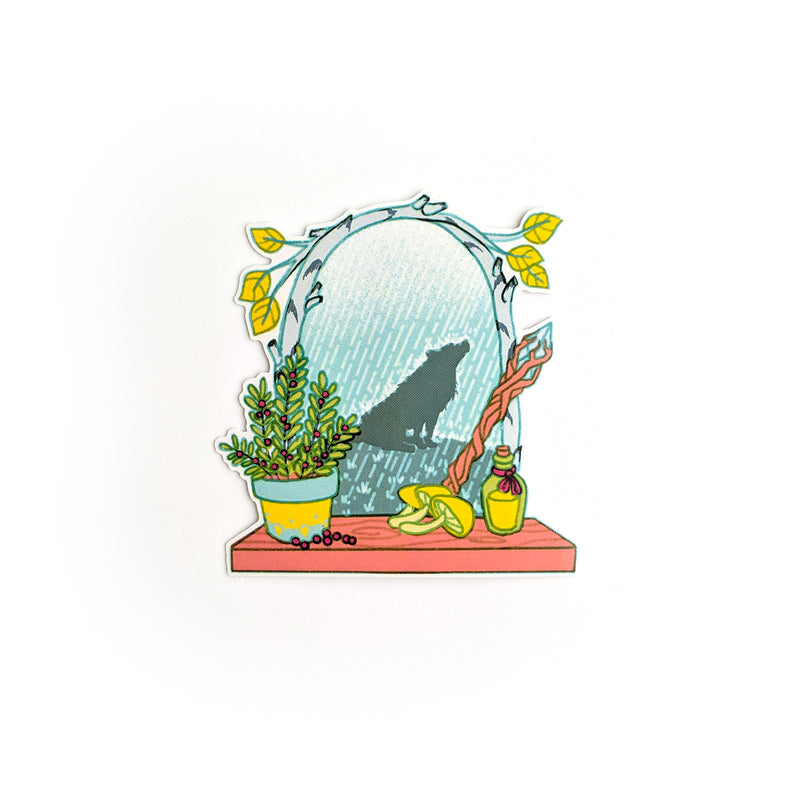 The Druid Window Sticker - Geeky merchandise for people who play D&D - Merch to wear and cute accessories and stationery Paola&