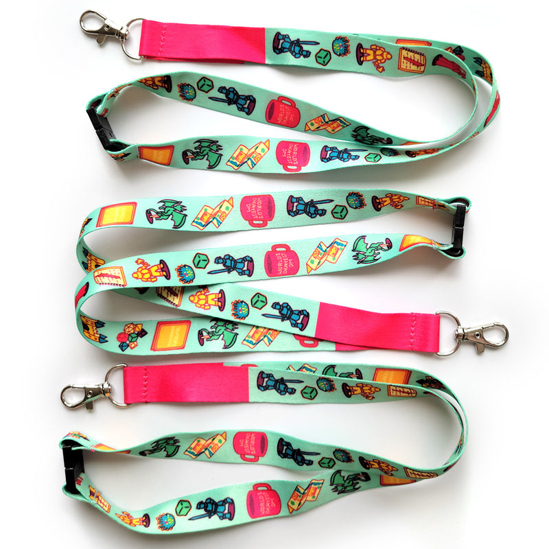Game Master Lanyard - Geeky merchandise for people who play D&D - Merch to wear and cute accessories and stationery Paola&